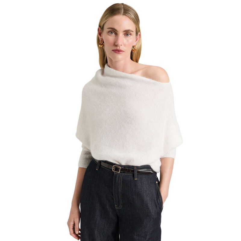 Veronika Maine Brushed Alpaca Wool Blend Asymmetric Knit image number 0
